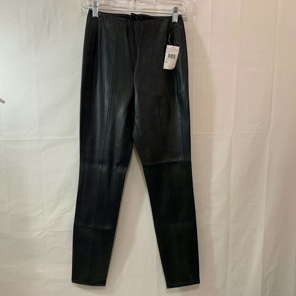 BLANKNYC Womens NWT High Waist Faux Leather Leggings in Black Sz 26 or 27 - Picture 1 of 8